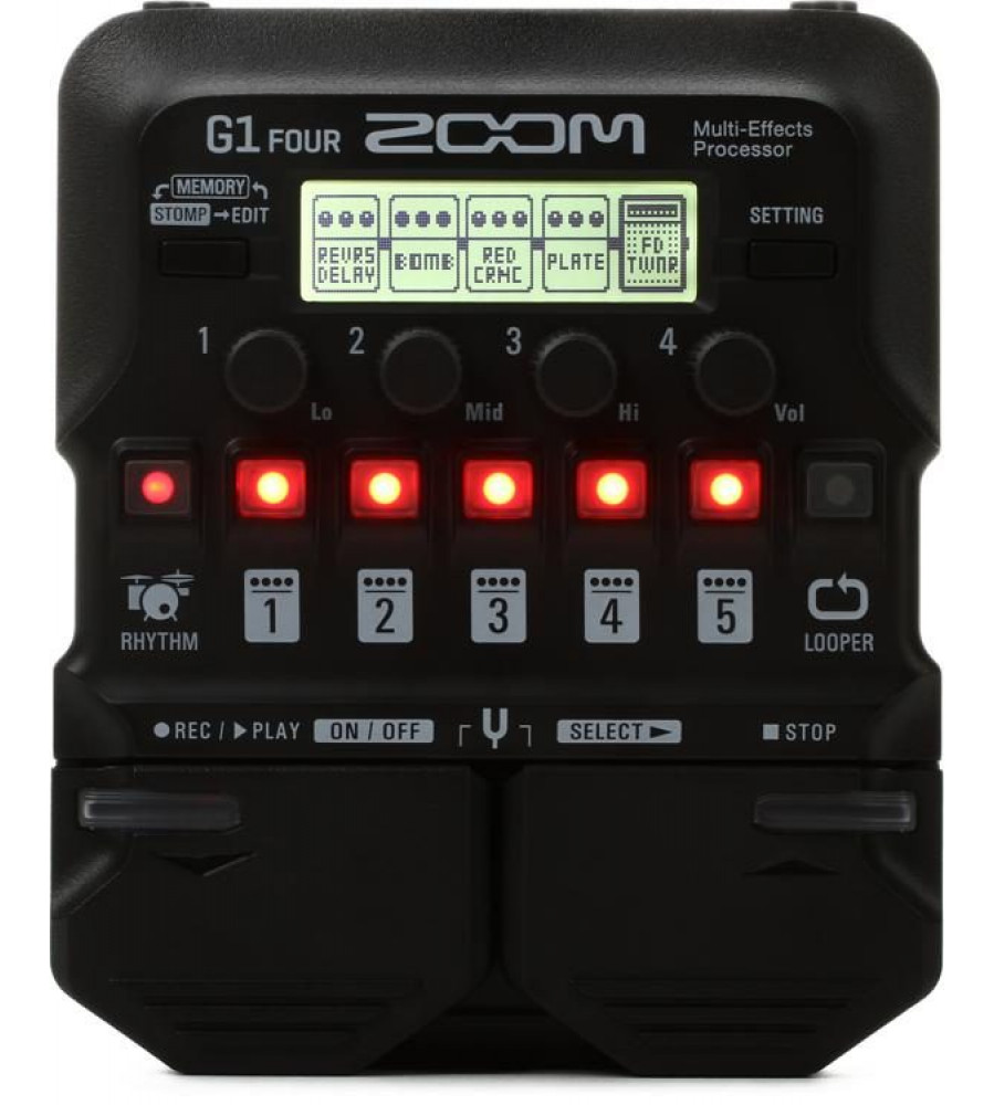 Zoom G1 Four Guitar Multi-Effects Expression Pedal