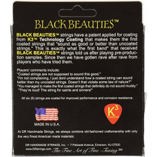 DR Strings Black Beauties Black Colored Acoustic Guitar Strings