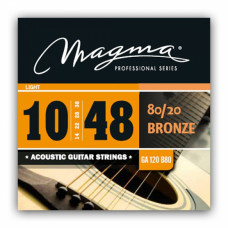 MAGMA GA120B80 LIGHT 80/20 BRONZE ACOUSTIC GUITAR STRINGS 10-48
