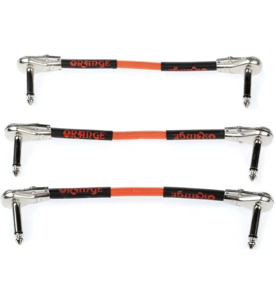 Orange CA Crush 6" Patch Cable - Pack 3