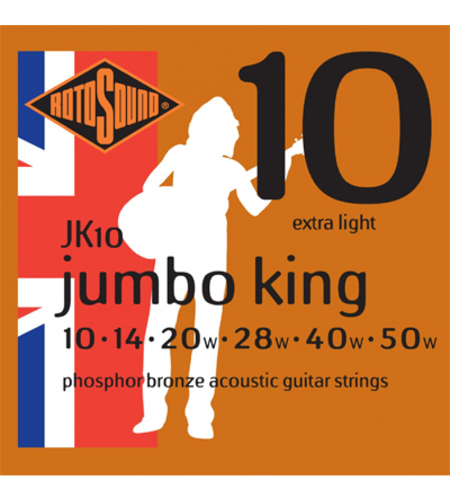 ROTO SOUND JK10 JUMBO KING PHOSPHOR BRONZE ACOUSTIC GUITAR STRING 10 50