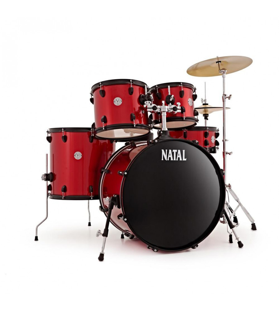 Natal K-EVB-UF22 Evolution 5-Pc Acoustic Drum Kit with Cymbals