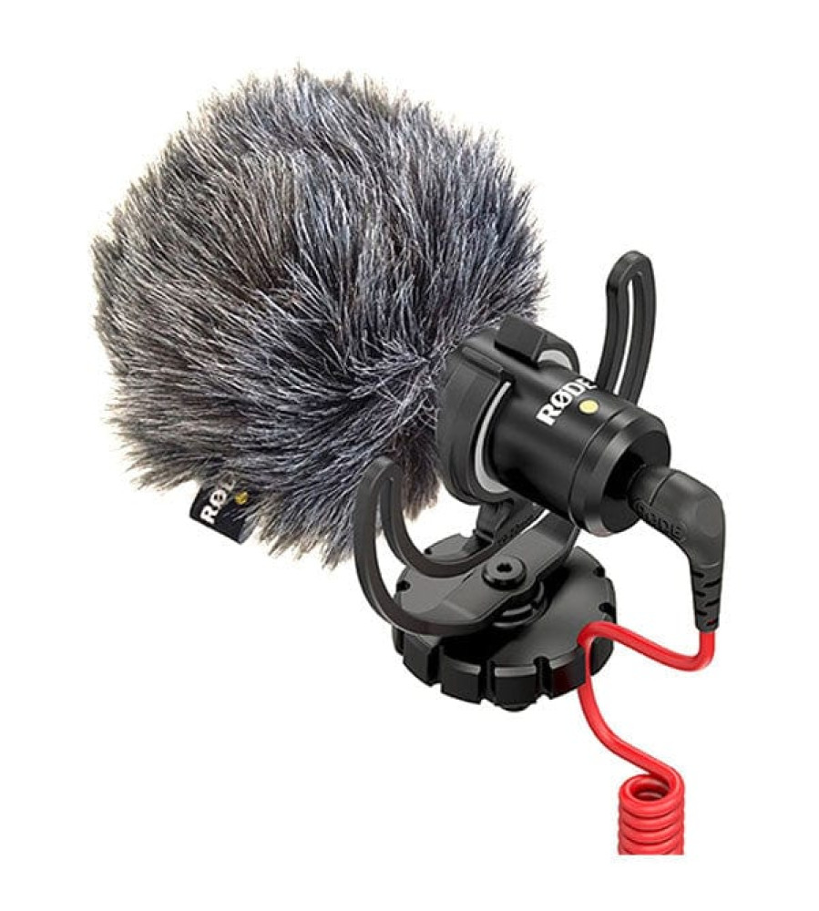 Rode Videomicro Compact On-Camera Unidirectional Microphone with Rycote Lyre Shock Mount, Black