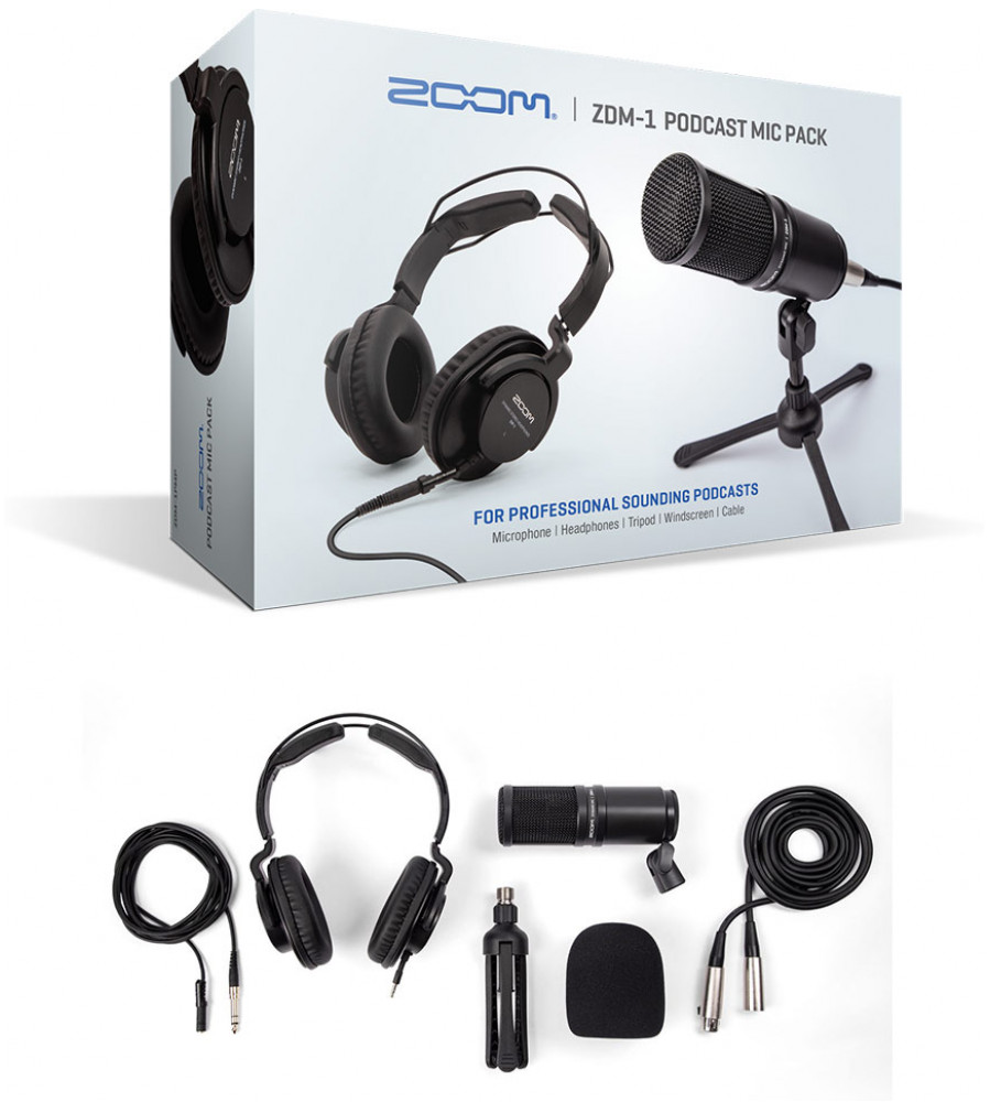 Zoom ZDM-1 Podcast Mic Pack, Podcast Microphone