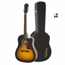 Epiphone AJ-210CE Sami-Acoustic Guitar With Case Sunburst